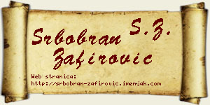 Srbobran Zafirović vizit kartica